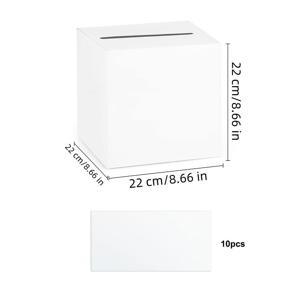 Wedding Card Box - Envelope Boxes White Black Wedding Card