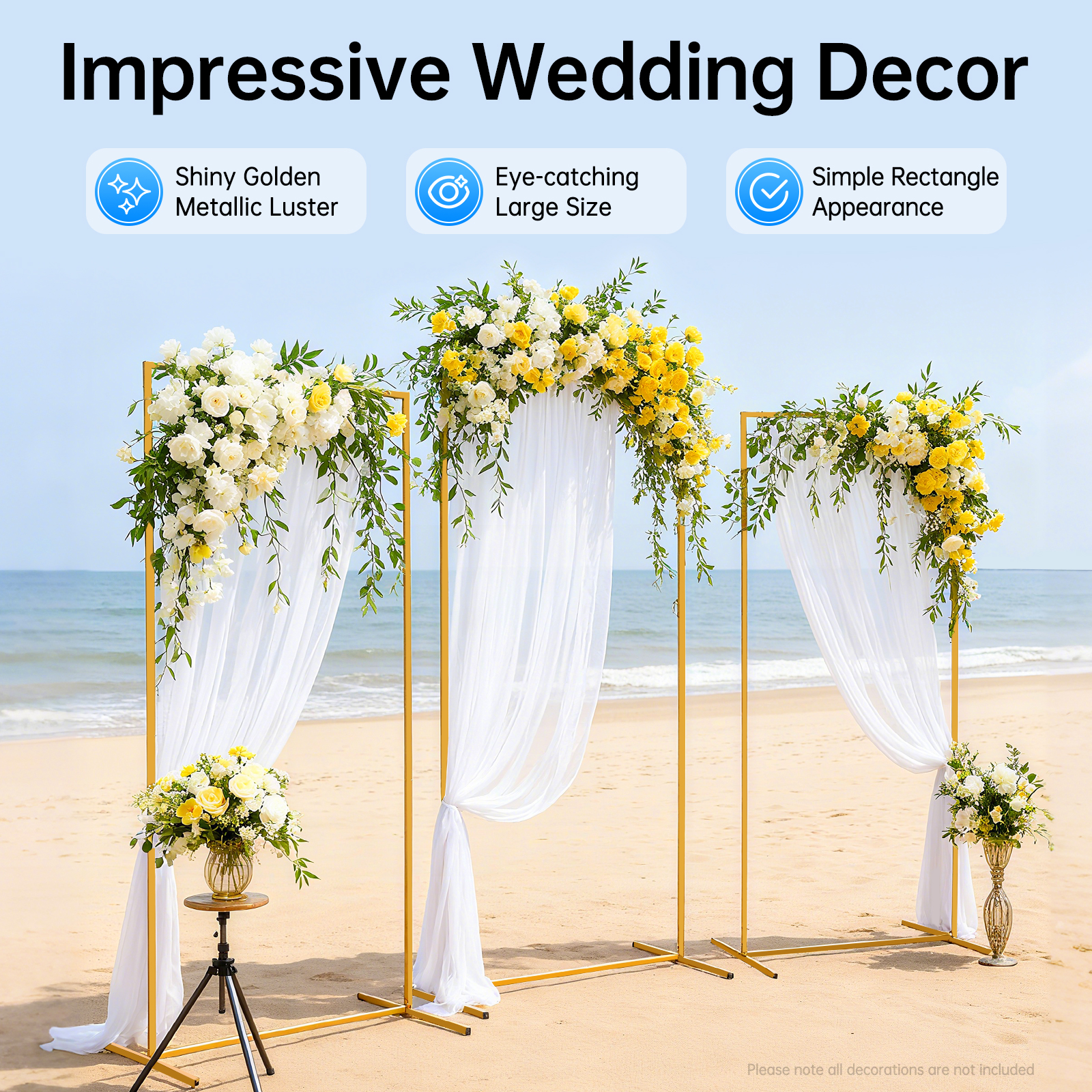 Wedding Package Gold - Gold Wedding Stand Set With English