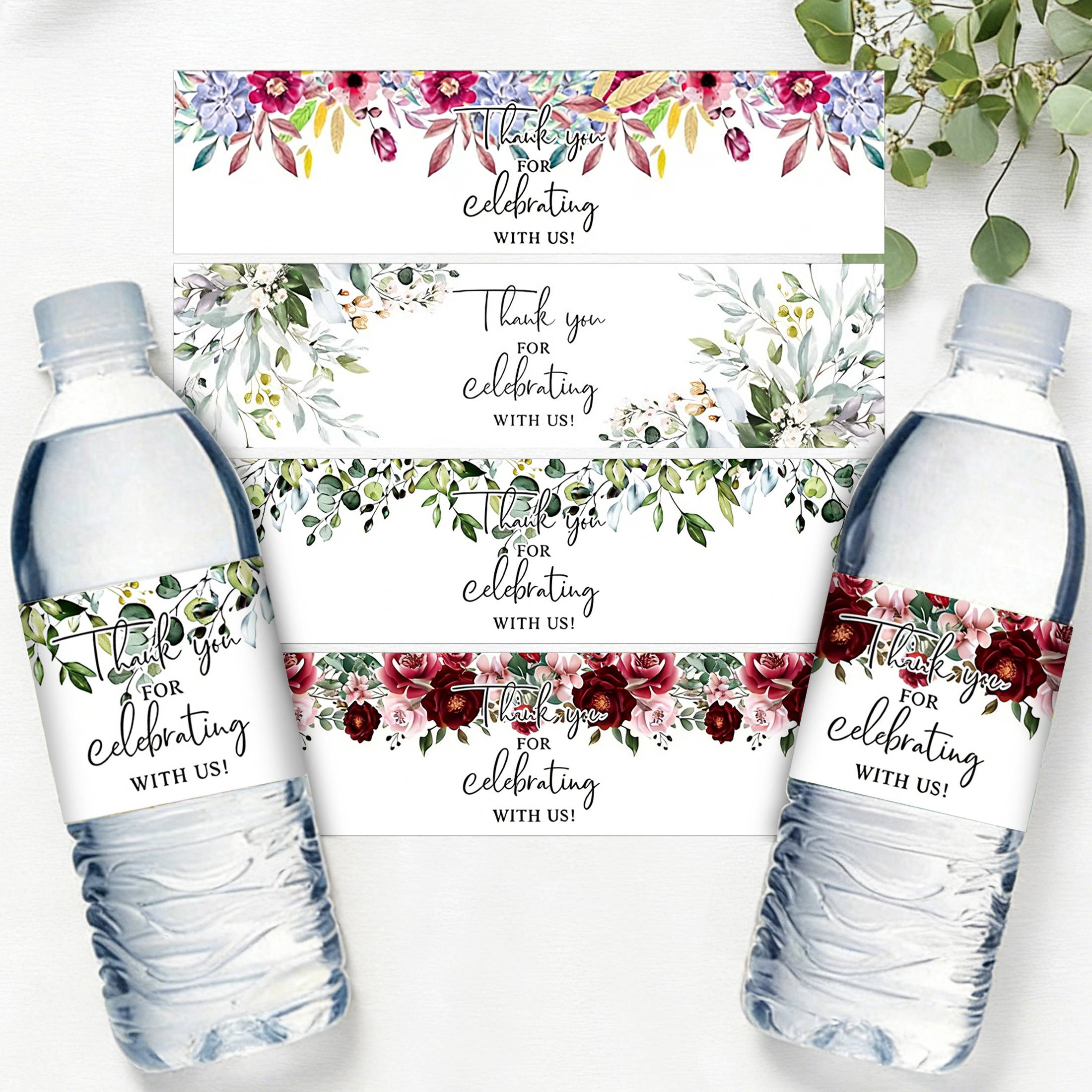 Wedding Water Supply - 10pcs Water Bottle Labels Stickers for