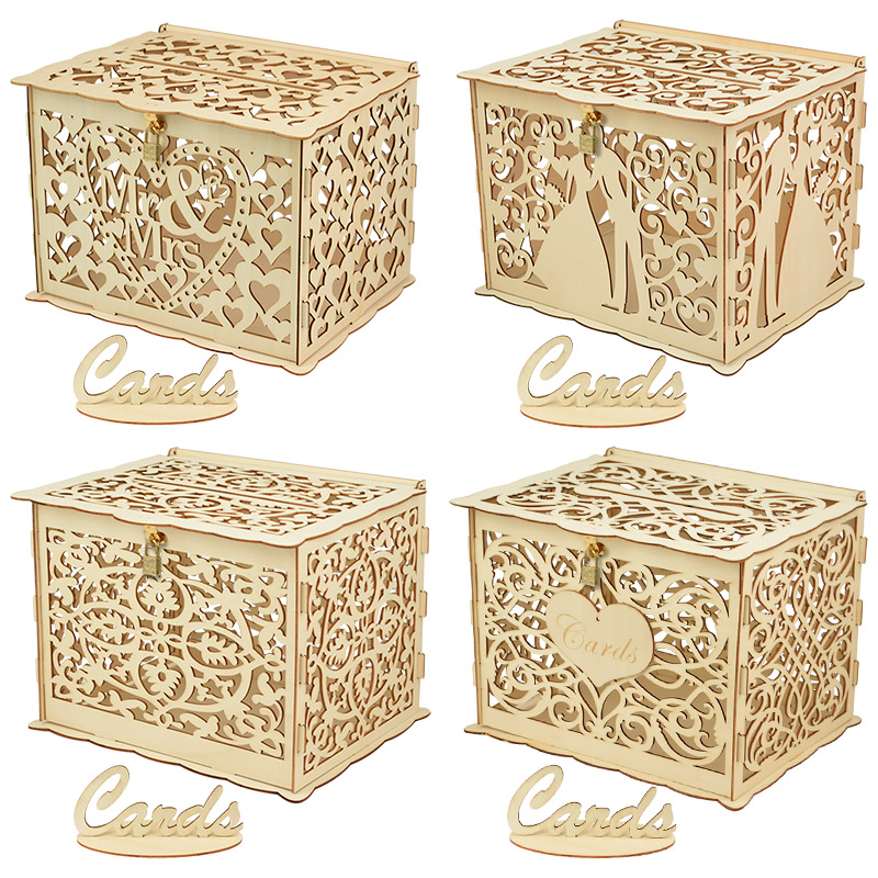30X24X21cm DIY Wedding Gift Ca - Wedding Card Box のレビューと価格