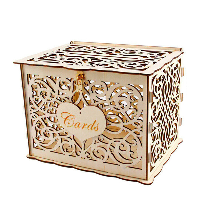 30X24X21cm DIY Wedding Gift Ca - Wedding Card Box のレビューと価格