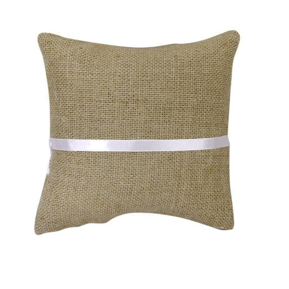 Brown White Jute Ring Pillow B - Ring Bearer Pillow のレビューと価格
