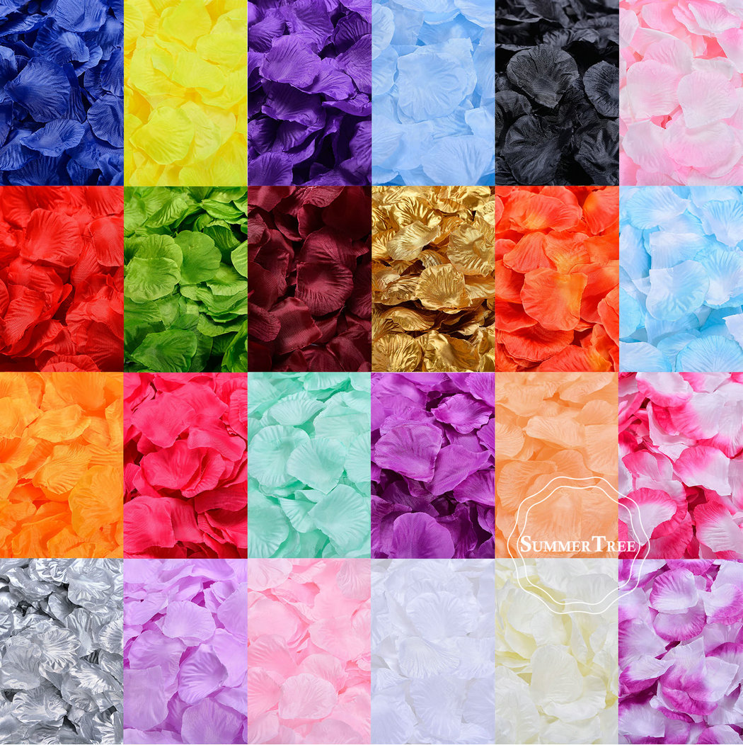 100pcs/pack Silk Rose Petals T - Supply Wedding Venue のレビューと価格