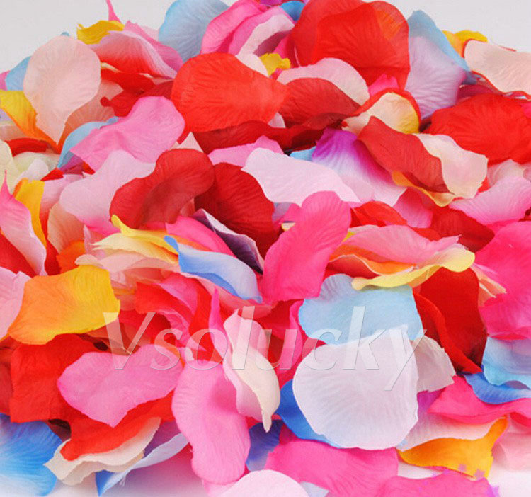 100pcs/pack Silk Rose Petals T - Supply Wedding Venue のレビューと価格