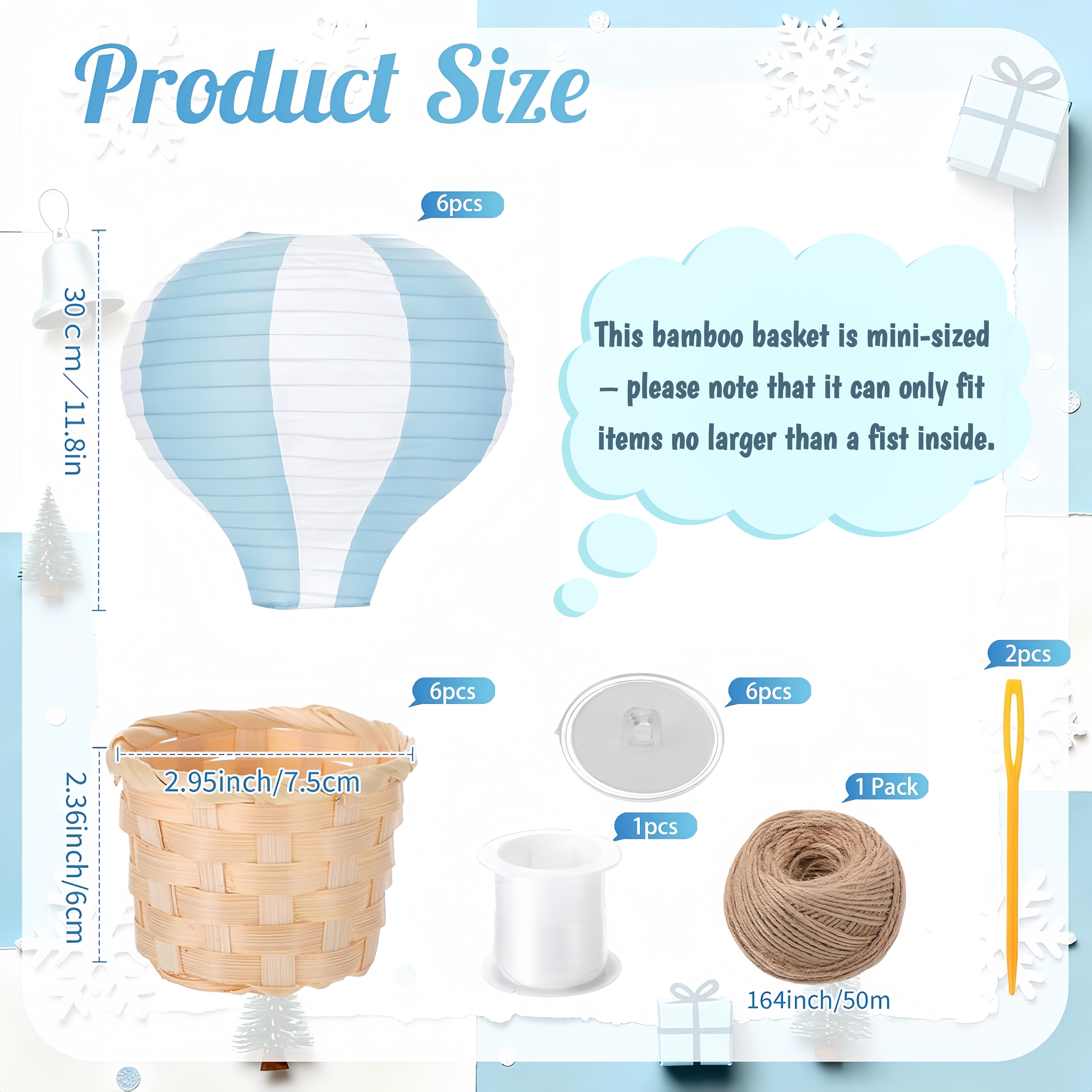 6-12Pcs Hanging Hot Air Balloo - Confetti Balloon Set のレビューと価格
