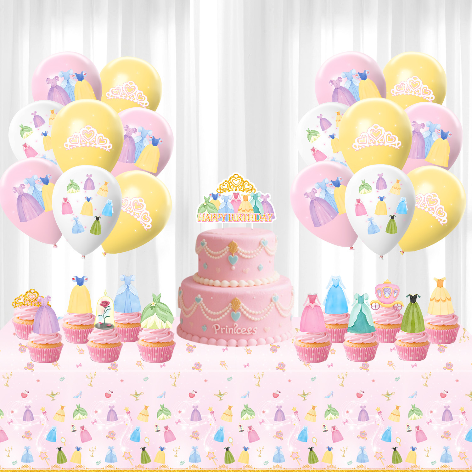 Princess Dress Girls Birthday  - Confetti Balloon Set のレビューと価格