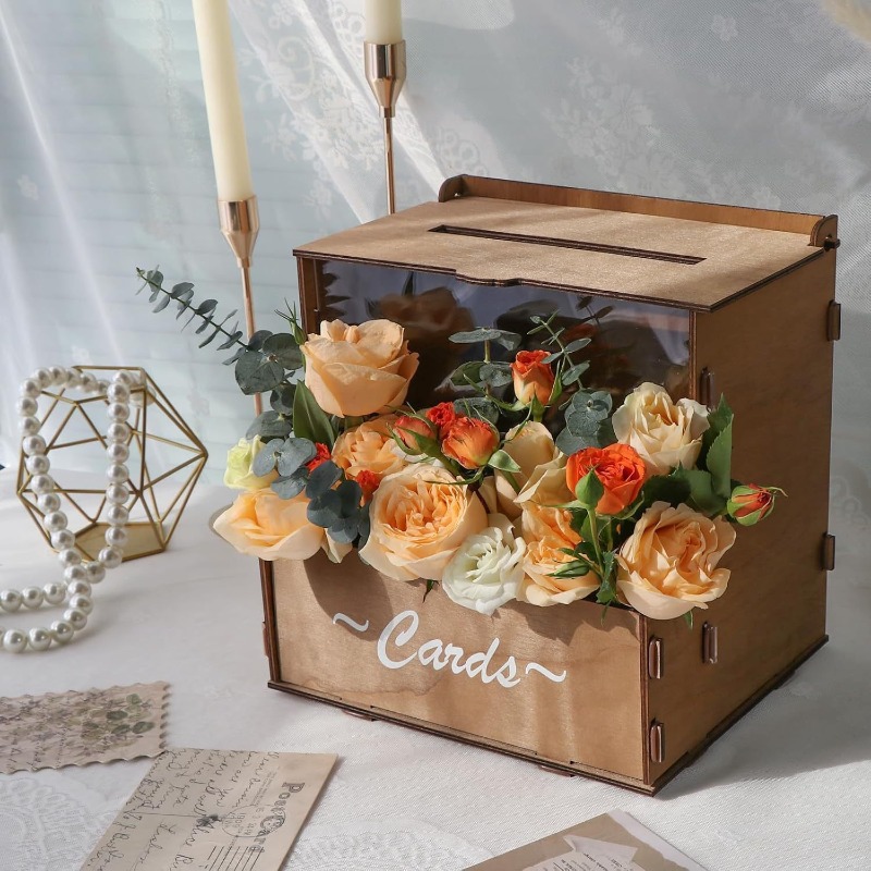 DIY Wooden Wedding Card Box St - Wedding Card Box のレビューと価格