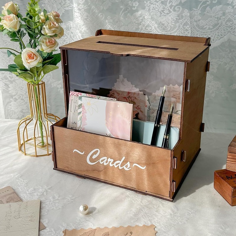 DIY Wooden Wedding Card Box St - Wedding Card Box のレビューと価格