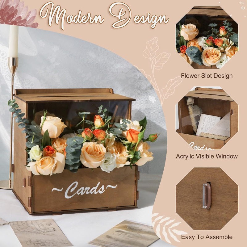 DIY Wooden Wedding Card Box St - Wedding Card Box のレビューと価格