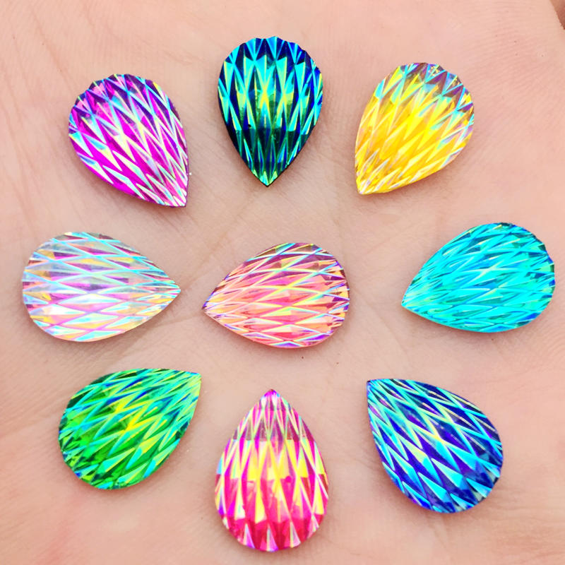 60pcs 10*14mm Water Drop Shiny - Wedding Water Supply のレビューと価格