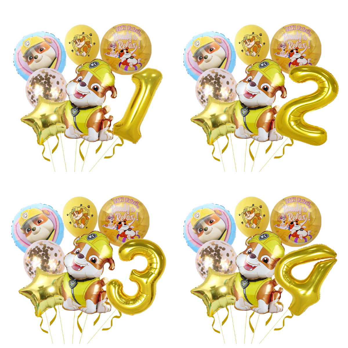 7pcs Paw Patrol Rubble Balloon - Confetti Balloon Set のレビューと価格