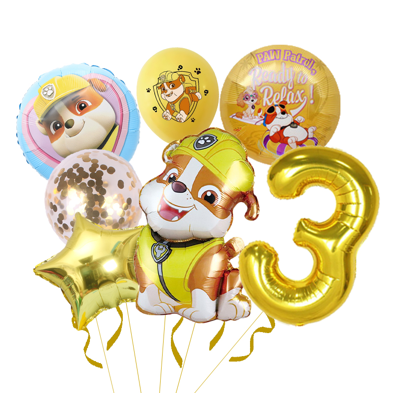 7pcs Paw Patrol Rubble Balloon - Confetti Balloon Set のレビューと価格