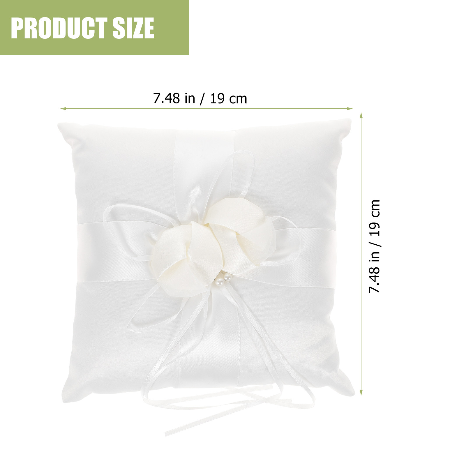 Lovely White Flower Bud Weddin - Ring Bearer Pillow のレビューと価格