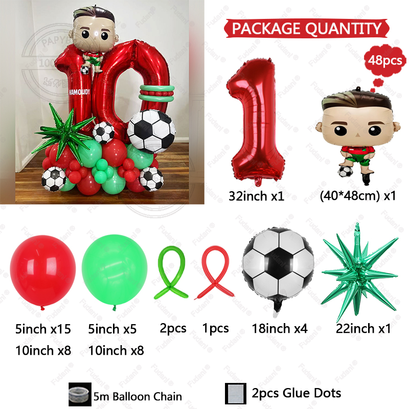 48Pcs Football Boy 1-30th Birt - Supply Wedding Venue のレビューと価格