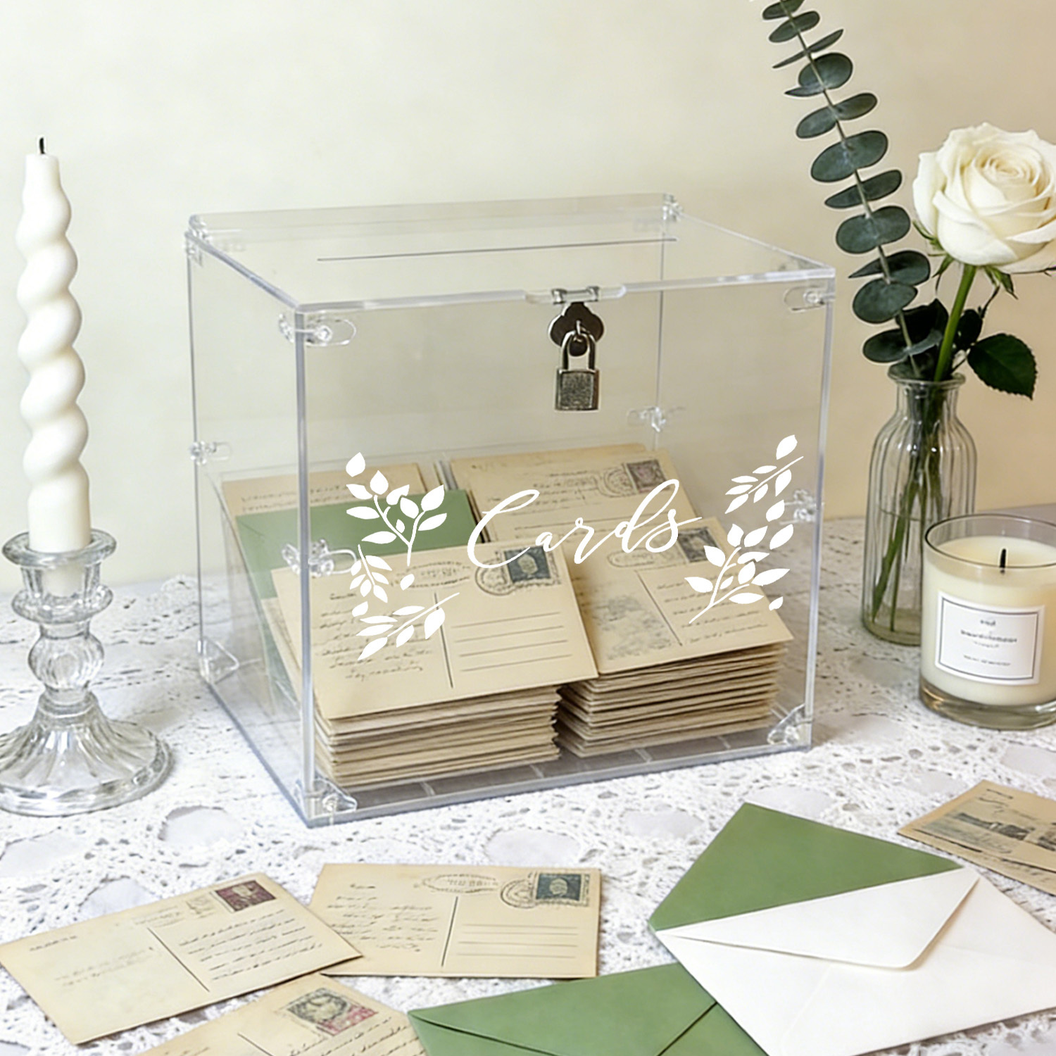 Acrylic Wedding Card Boxes wit - Wedding Card Box のレビューと価格