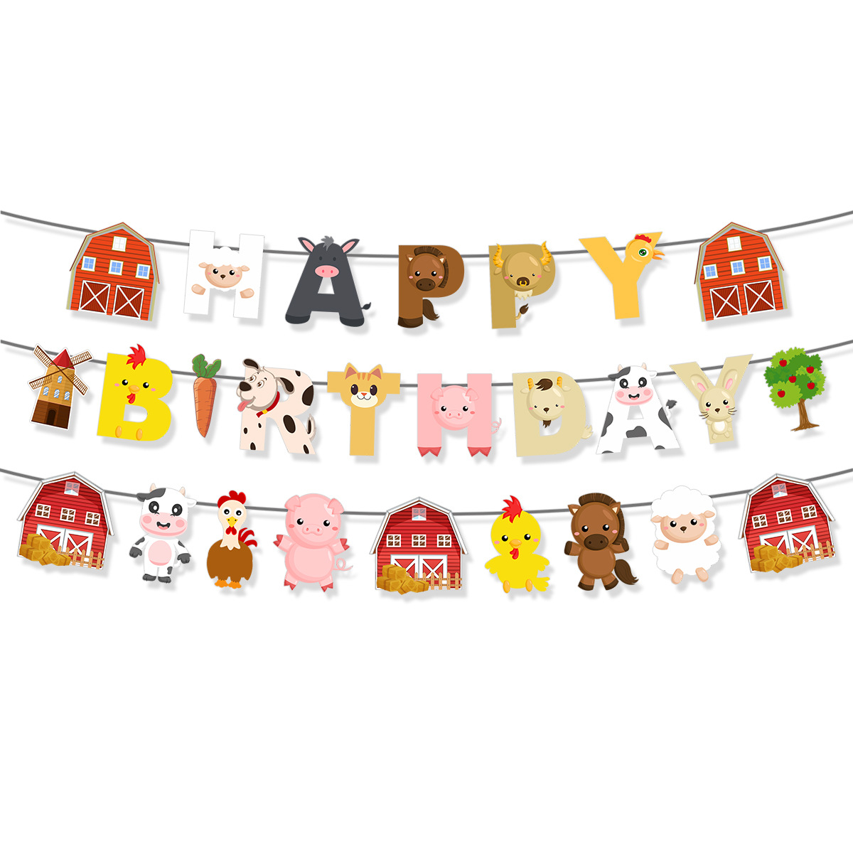 Cartoon Farm Animal Theme Birt - Confetti Balloon Set のレビューと価格