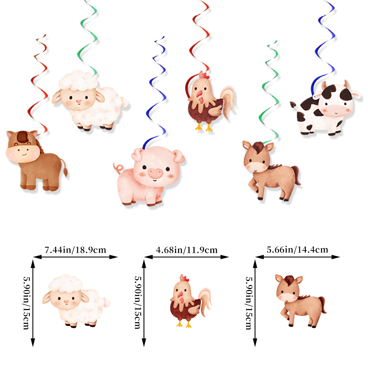 Cartoon Farm Animal Theme Birt - Confetti Balloon Set のレビューと価格