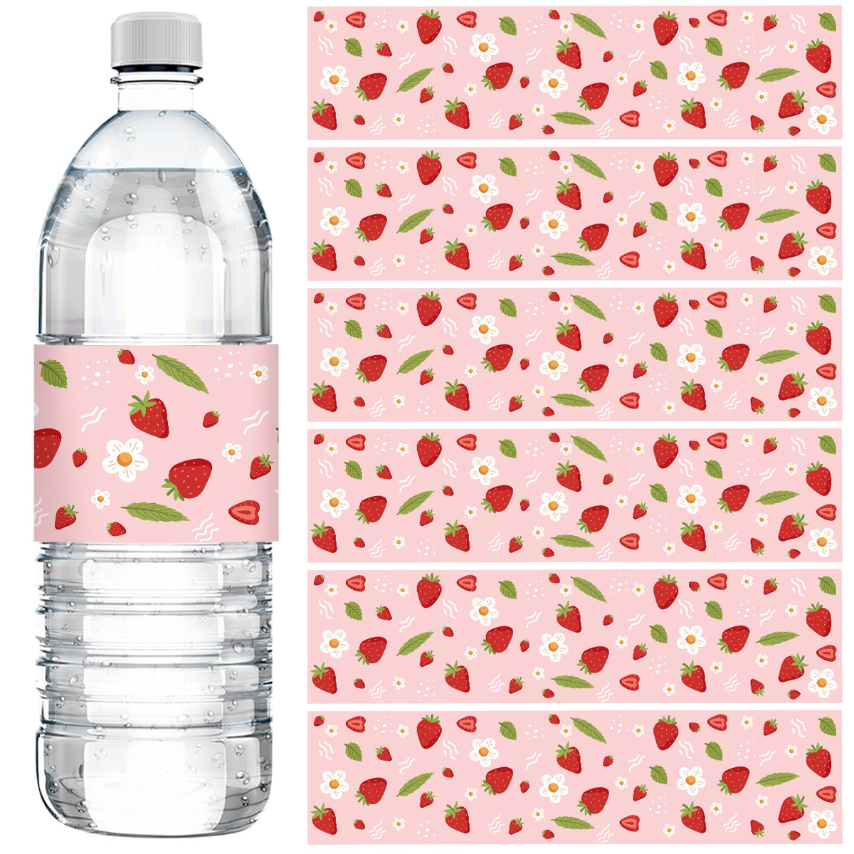 10pcs Strawberry Water Bottle  - Wedding Water Supply のレビューと価格