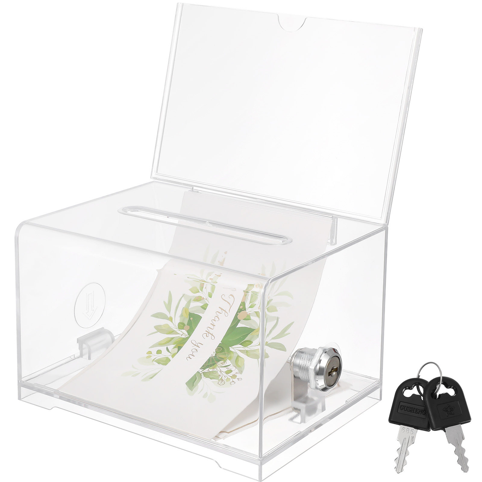Professional Clear Acrylic Sug - Wedding Card Box のレビューと価格