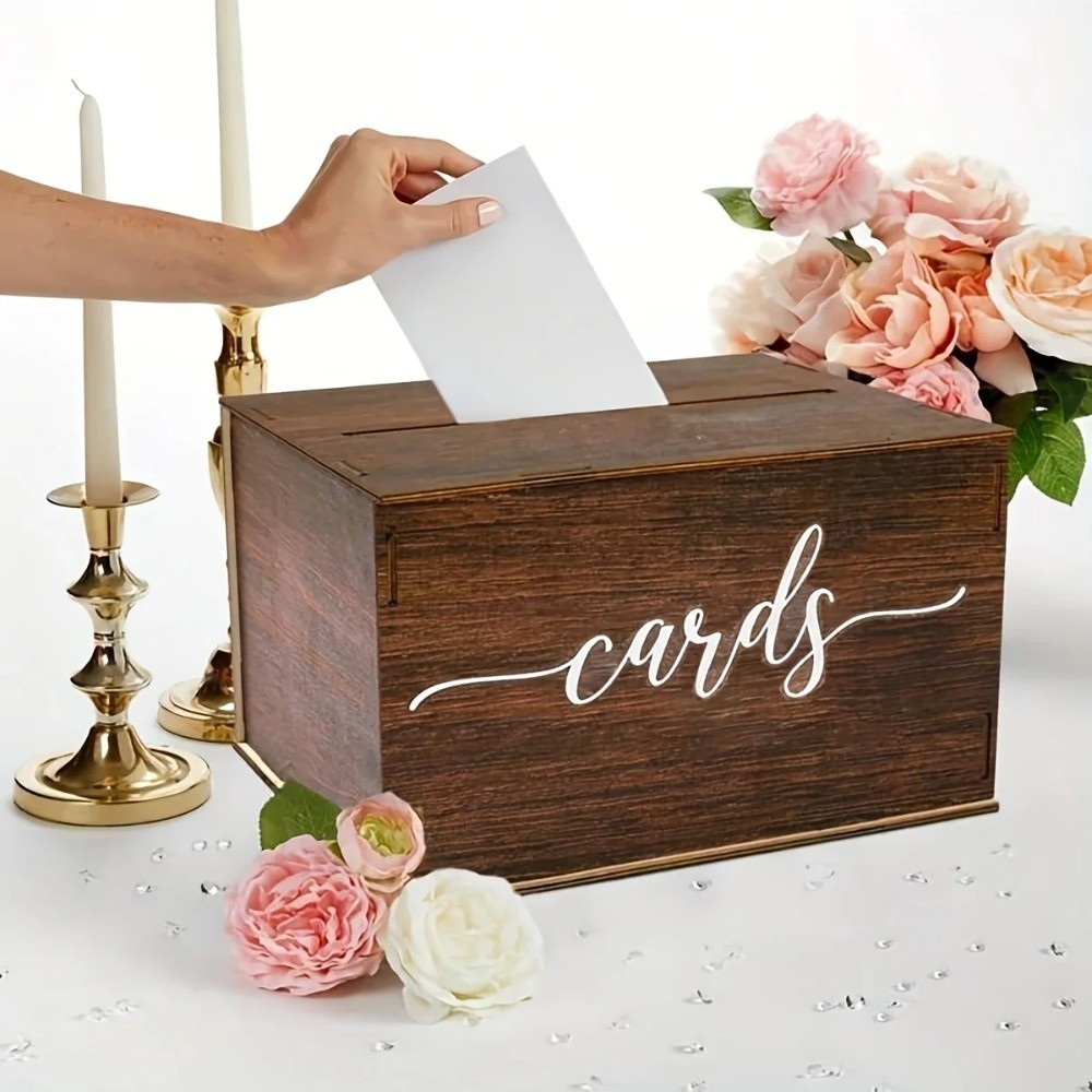 New Wooden Wedding Card Box De - Wedding Card Box のレビューと価格