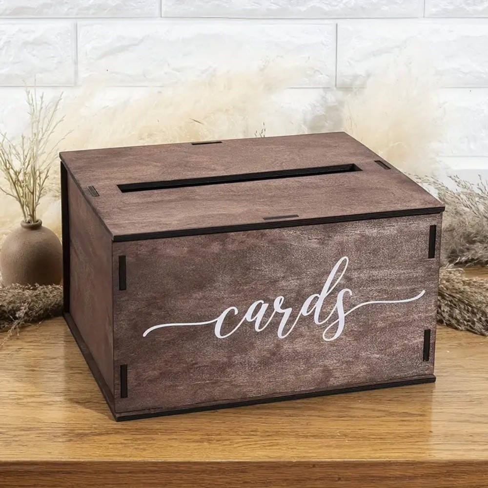 New Wooden Wedding Card Box De - Wedding Card Box のレビューと価格