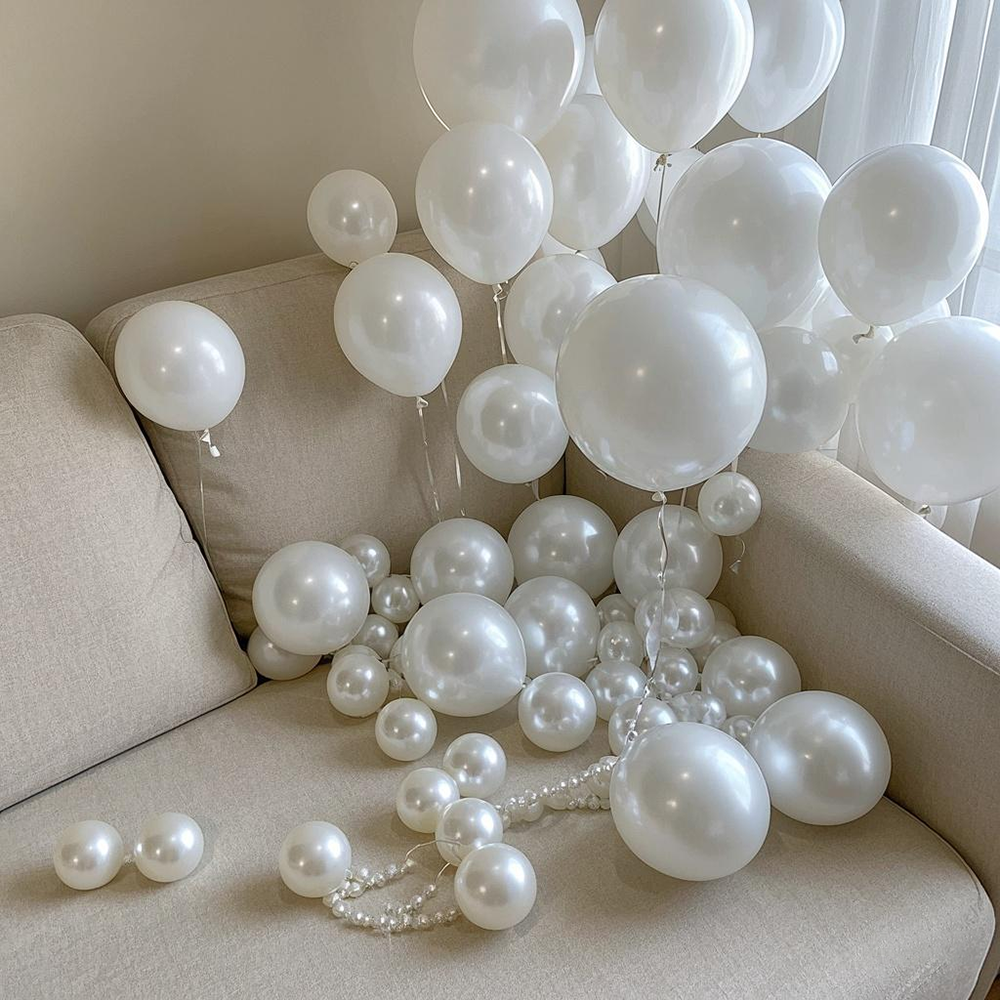 5/10/12inch Pearl White Balloo - Wedding Supply Wholesale のレビューと価格