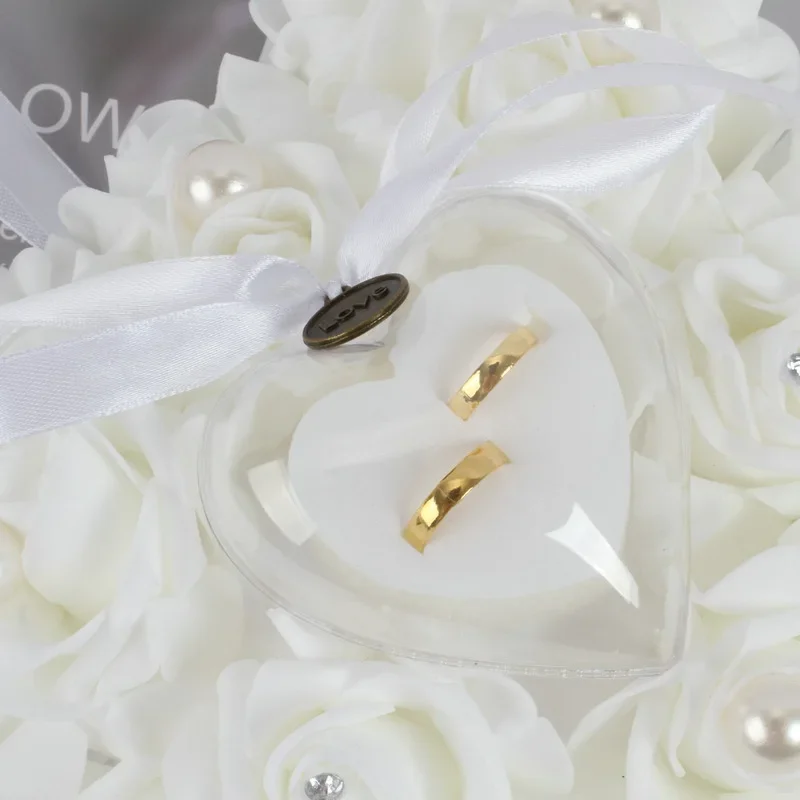 White Ring Bearer Pillow Cushi - Ring Bearer Pillow のレビューと価格