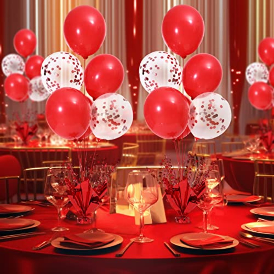 6 Set Christmas Table Balloons - Confetti Balloon Set のレビューと価格