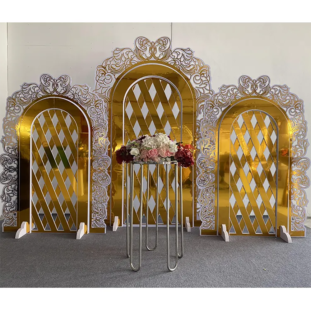 Hot Sale Gold Trim Flower Acry - Supplier Wedding のレビューと価格