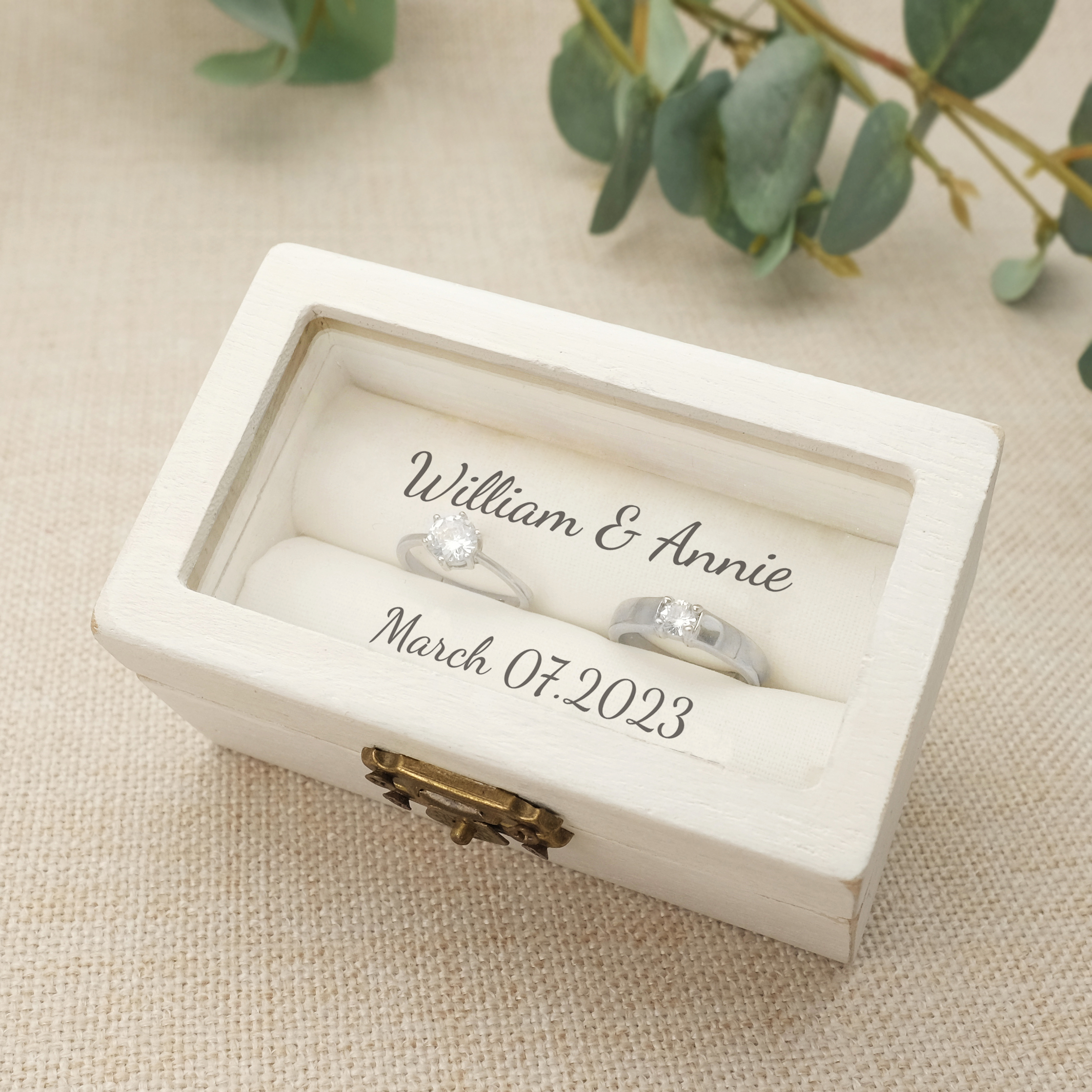 Personalised Wedding Ring Box, - Ring Bearer Pillow のレビューと価格
