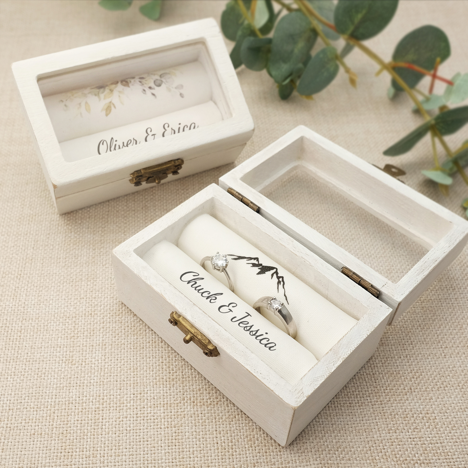 Personalised Wedding Ring Box, - Ring Bearer Pillow のレビューと価格