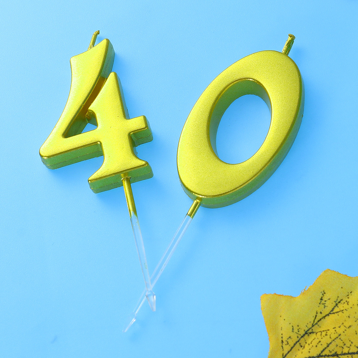 2Pcs Birthday Number 40 Golden - Wedding Cake Supply のレビューと価格