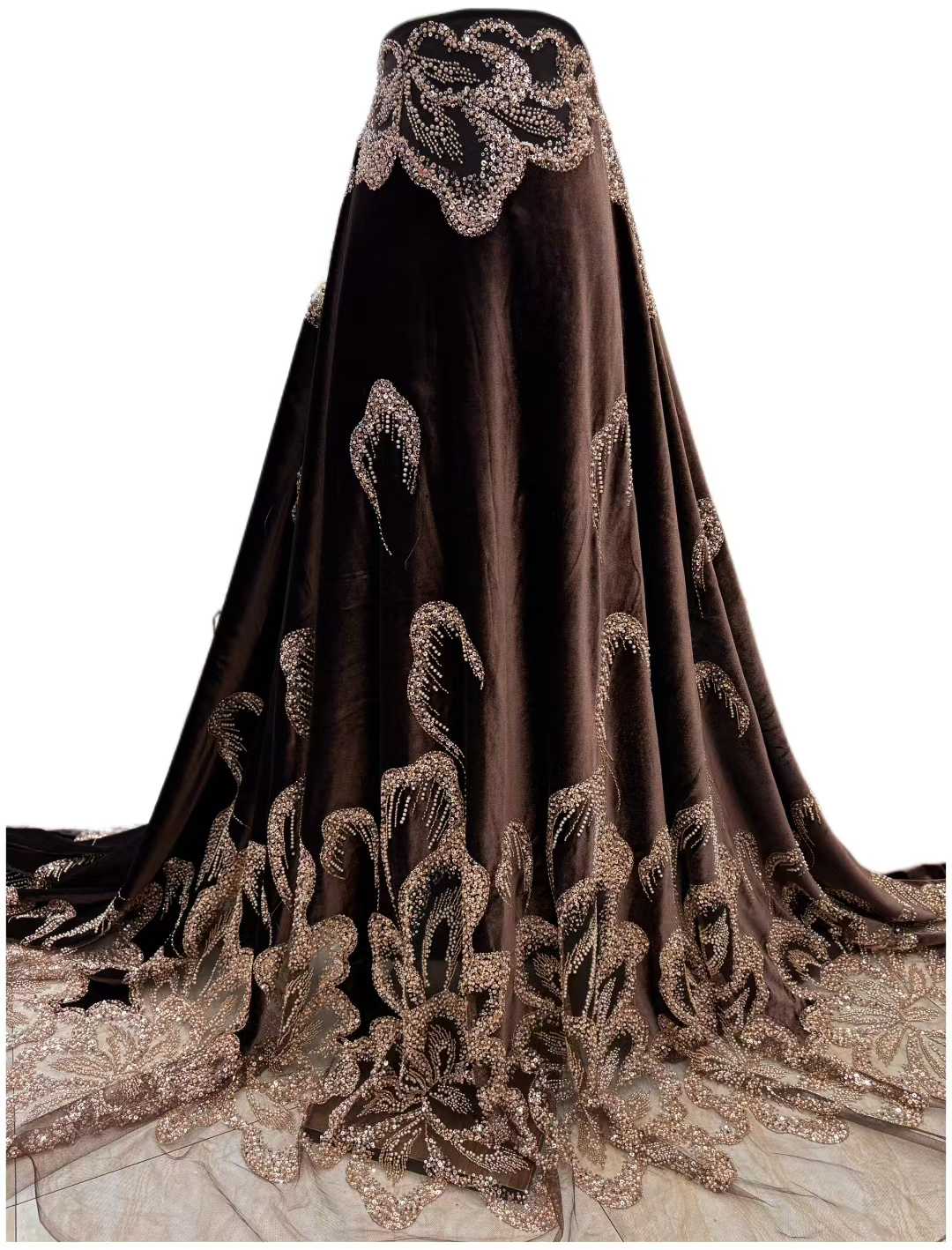 African Velvet Beaded Heavy La - Wedding Dress Supply のレビューと価格