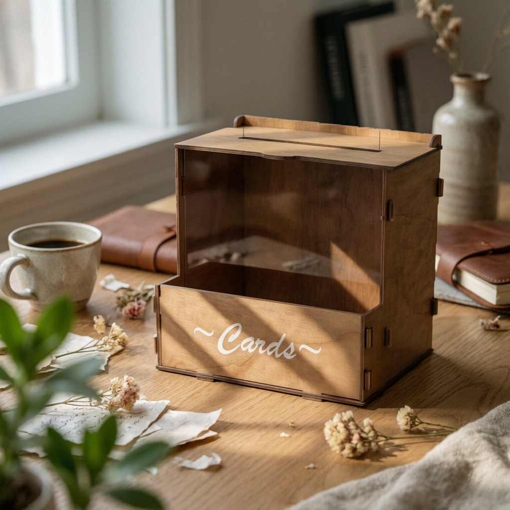 Wooden Wedding Card Box Large  - Wedding Card Box のレビューと価格