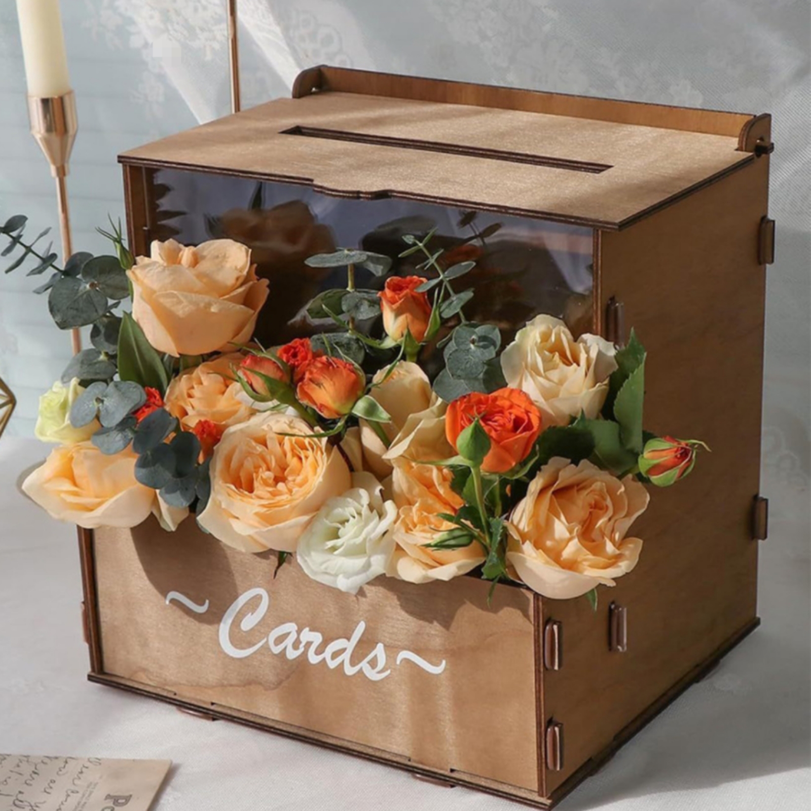 Wooden Wedding Card Box Large  - Wedding Card Box のレビューと価格