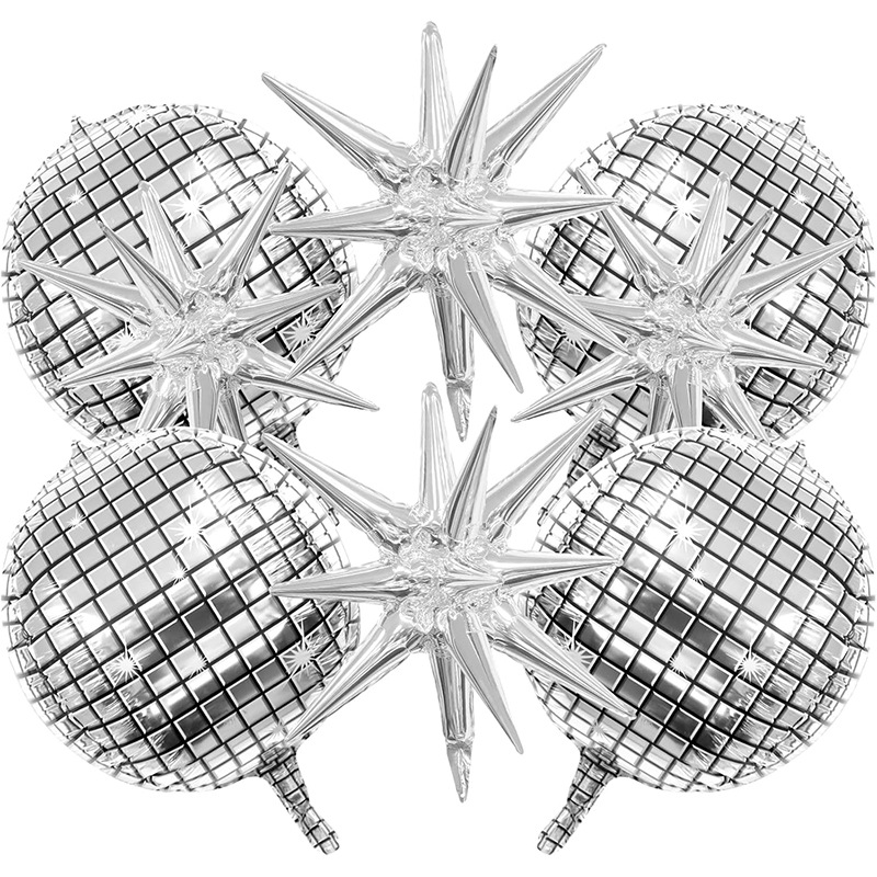 8pcs Silver Disco Explosion St - Supply Wedding Venue のレビューと価格