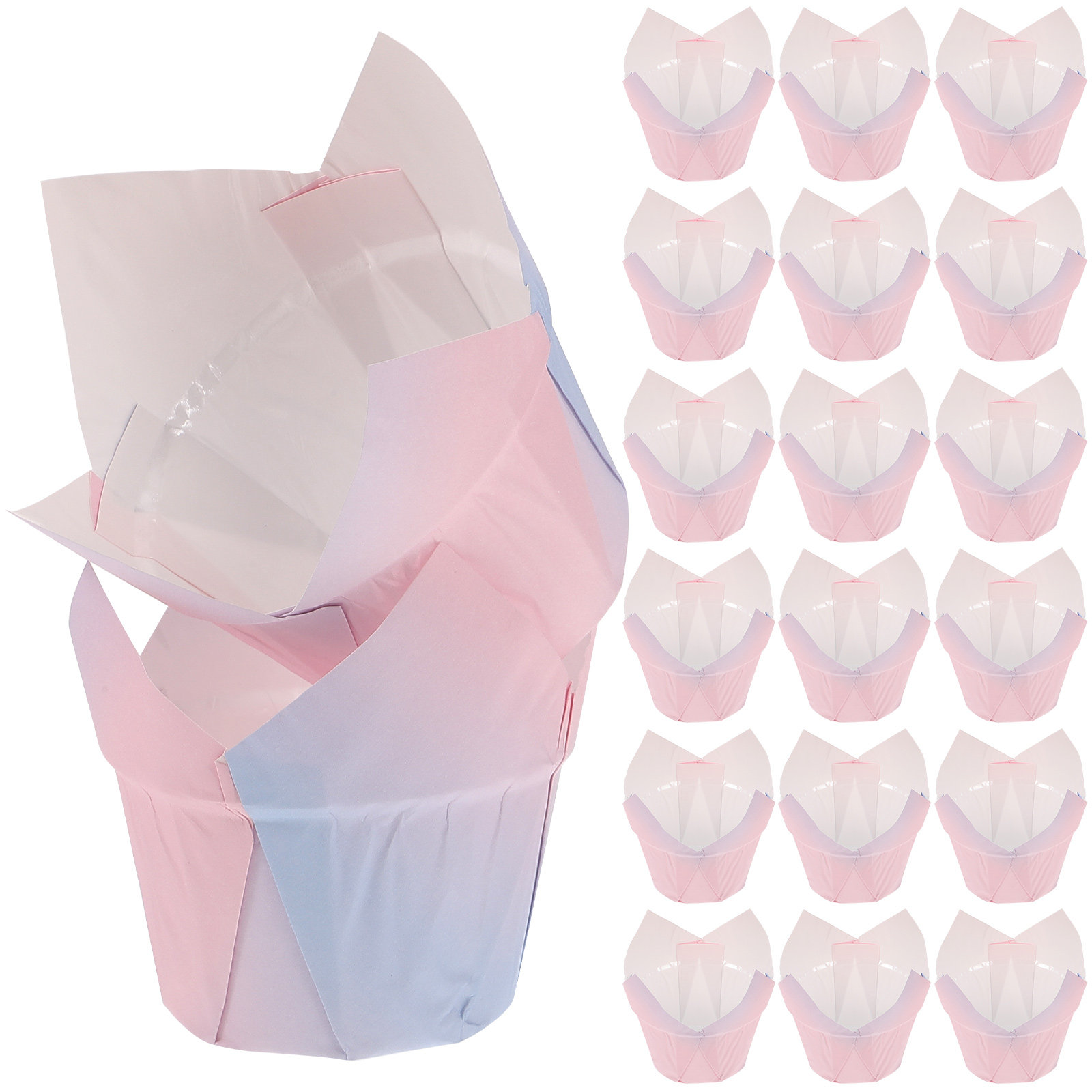 50Pcs Tulip Cupcake Liners Pap - Wedding Cake Supply のレビューと価格