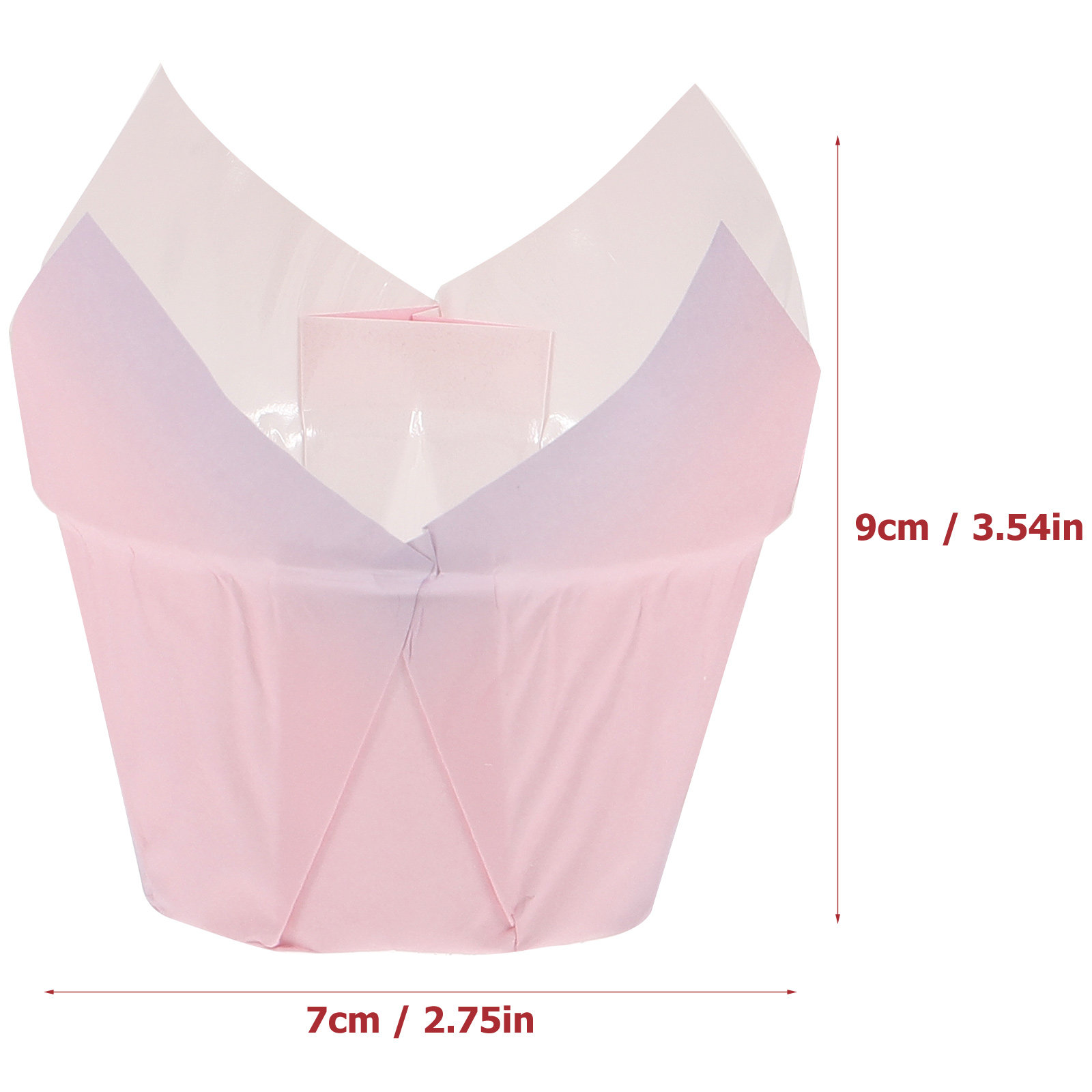 50Pcs Tulip Cupcake Liners Pap - Wedding Cake Supply のレビューと価格