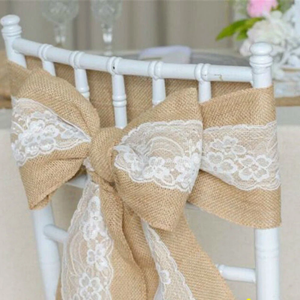 10PC Linen Chair Back Decorati - Supply Wedding Venue のレビューと価格