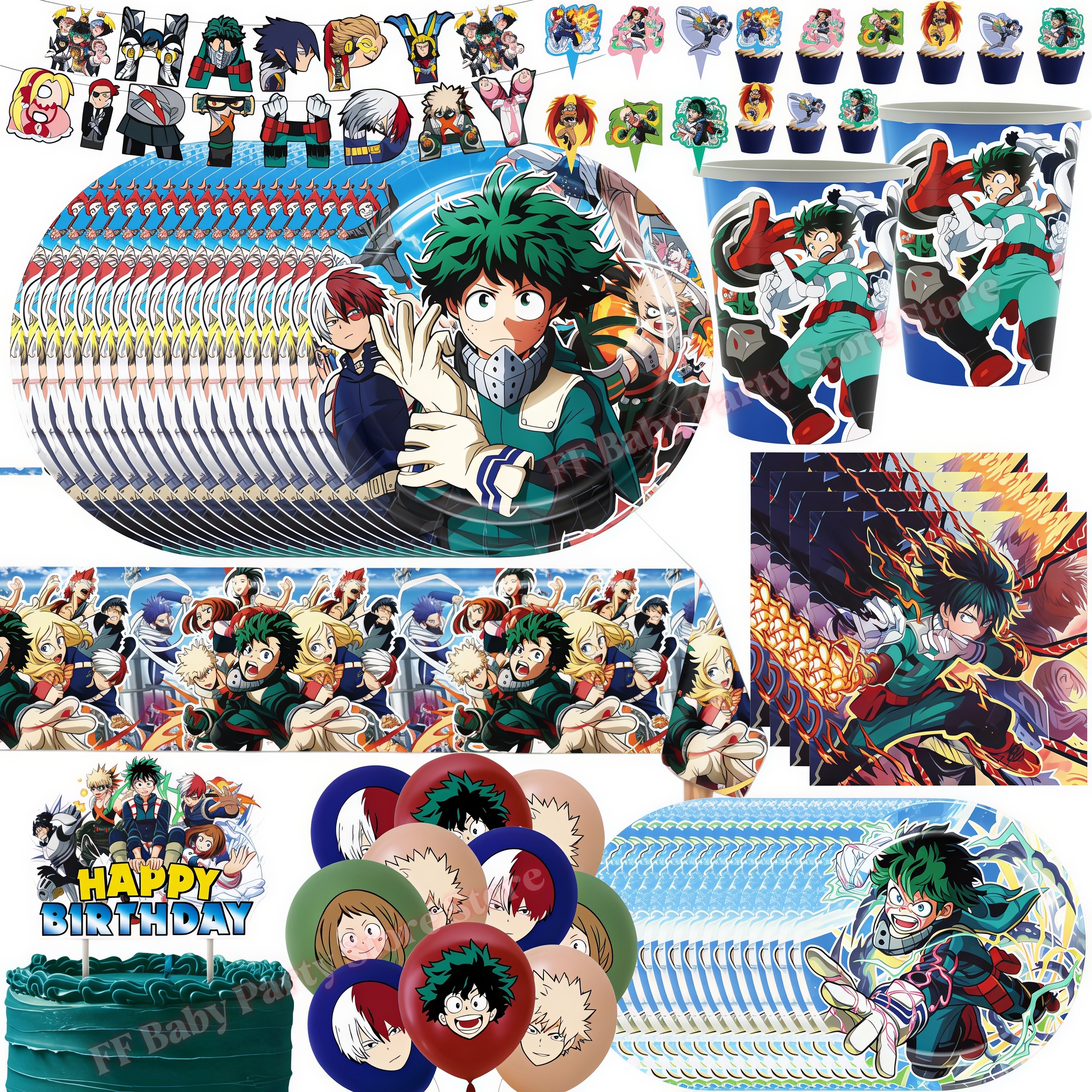 My Heroed Academia Birthday Pa - Confetti Balloon Set のレビューと価格