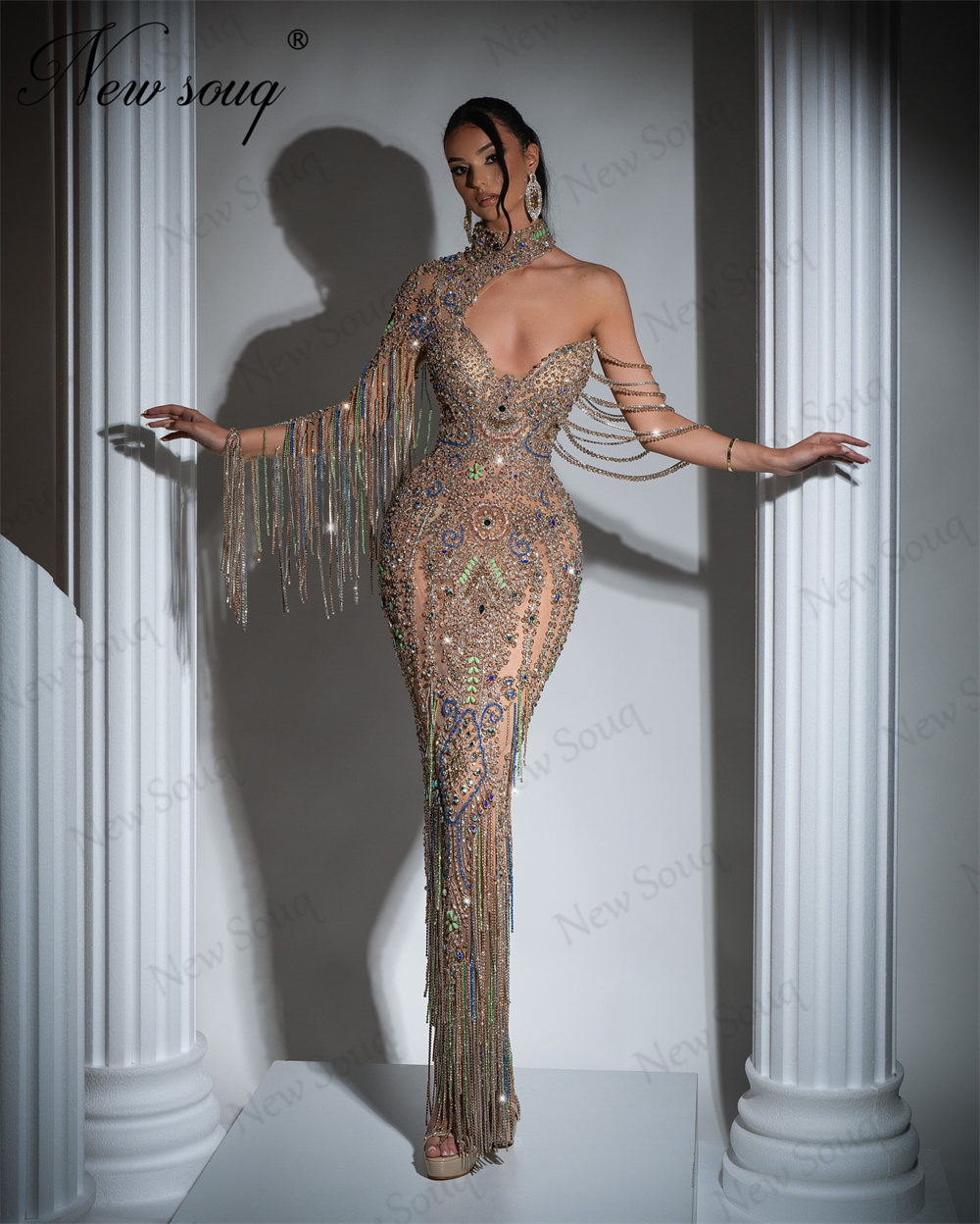 Hand Sew Beading Evening Dress - Wedding Dress Supply のレビューと価格