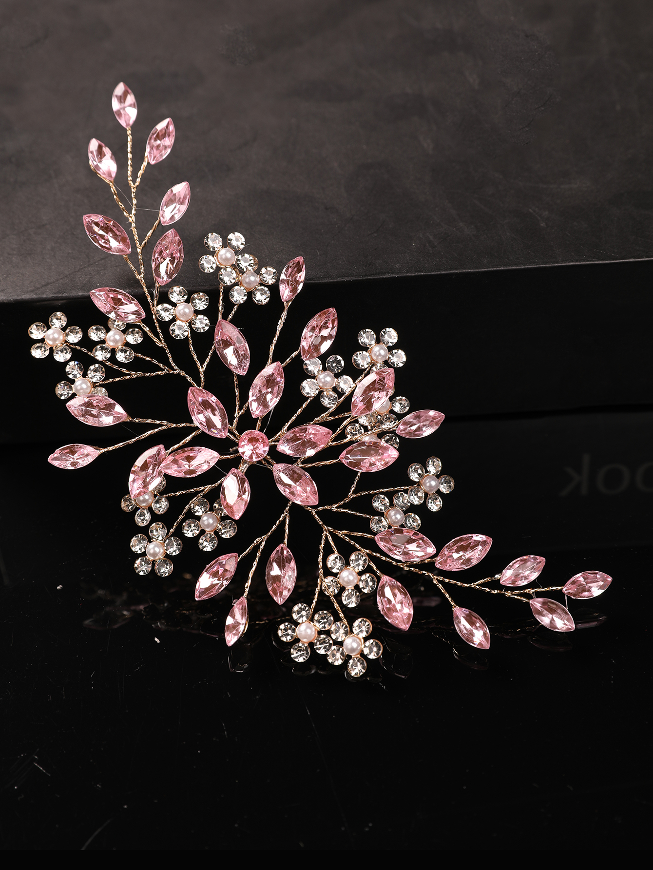 Soft Pink Crystal Bridal Headp - Wedding Dress Supply のレビューと価格