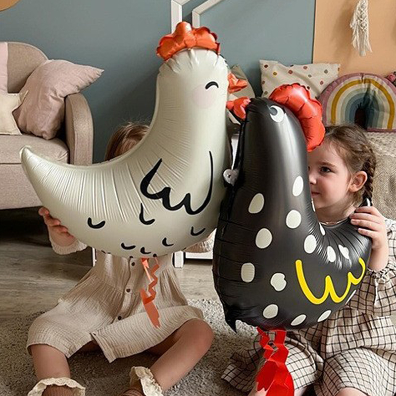 2Pcs Chicken-Shaped Aluminum F - Confetti Balloon Set のレビューと価格