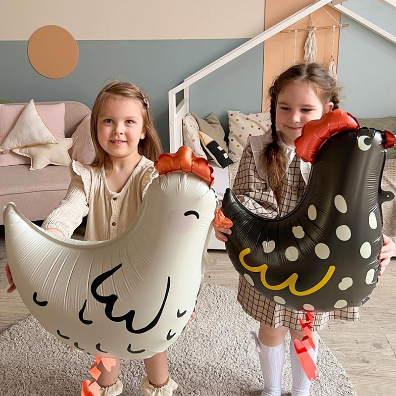 2Pcs Chicken-Shaped Aluminum F - Confetti Balloon Set のレビューと価格