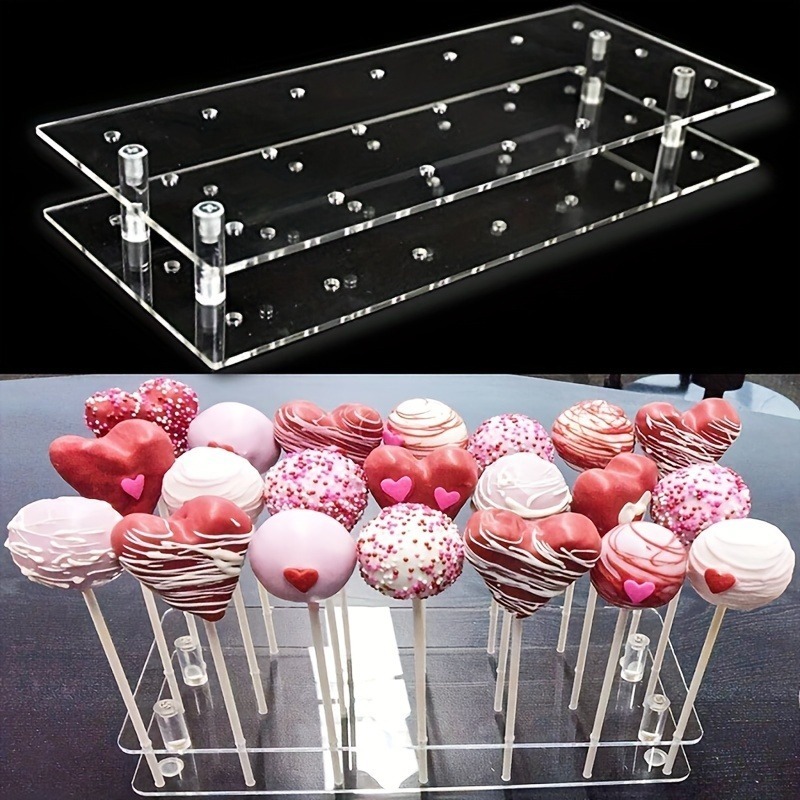 2-Pack Clear Acrylic Cake Pop  - Wedding Cake Supply のレビューと価格