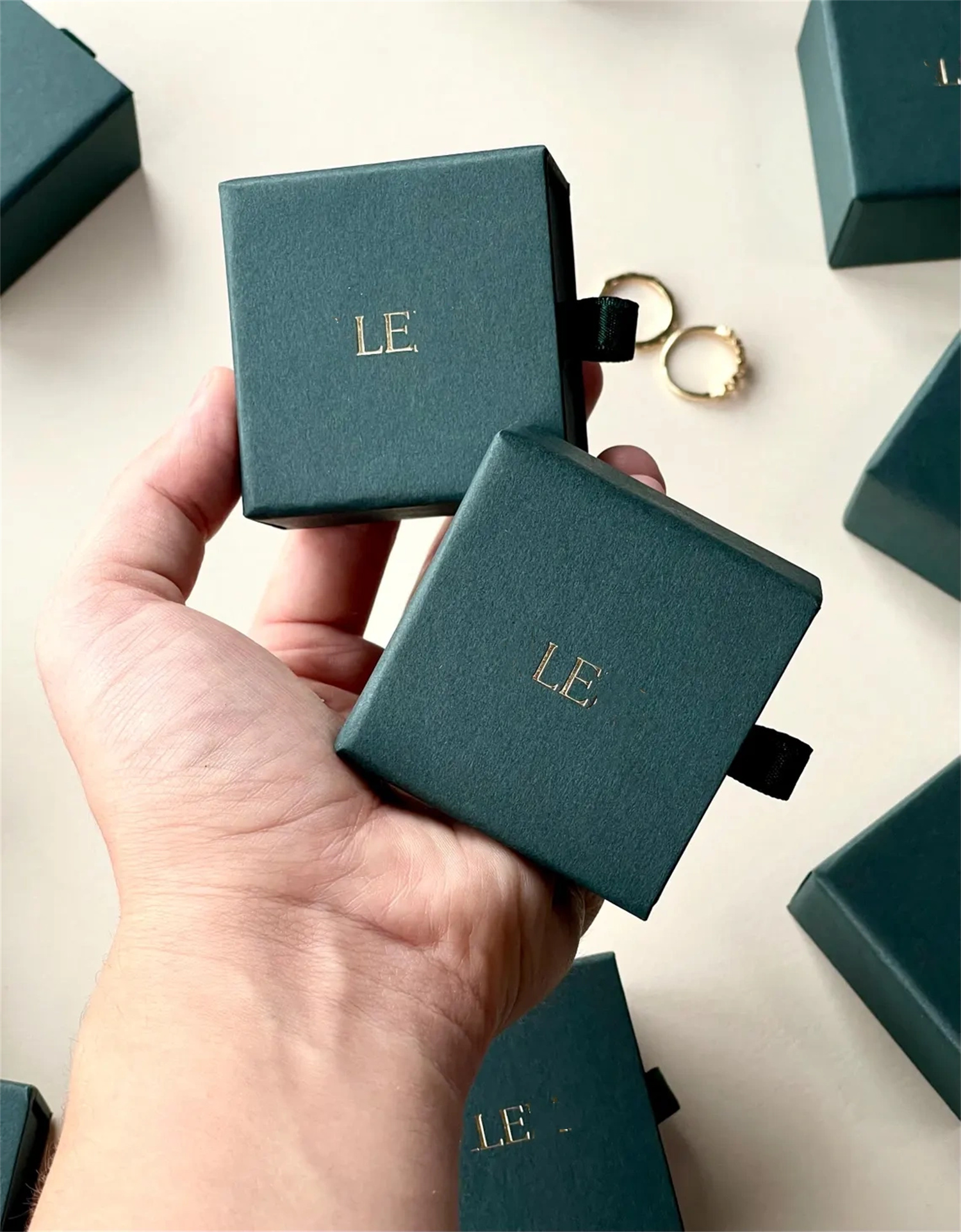 20 pcs Tiny dark green ring bo - Wedding Package Gold のレビューと価格