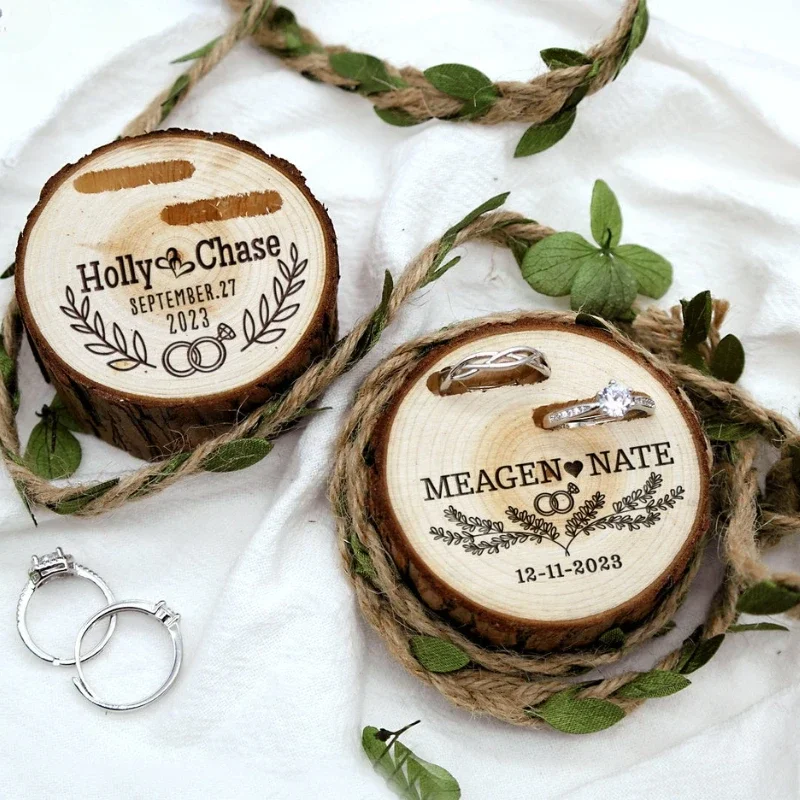 1PCS Free Custom Tree Wooden S - Ring Bearer Pillow のレビューと価格