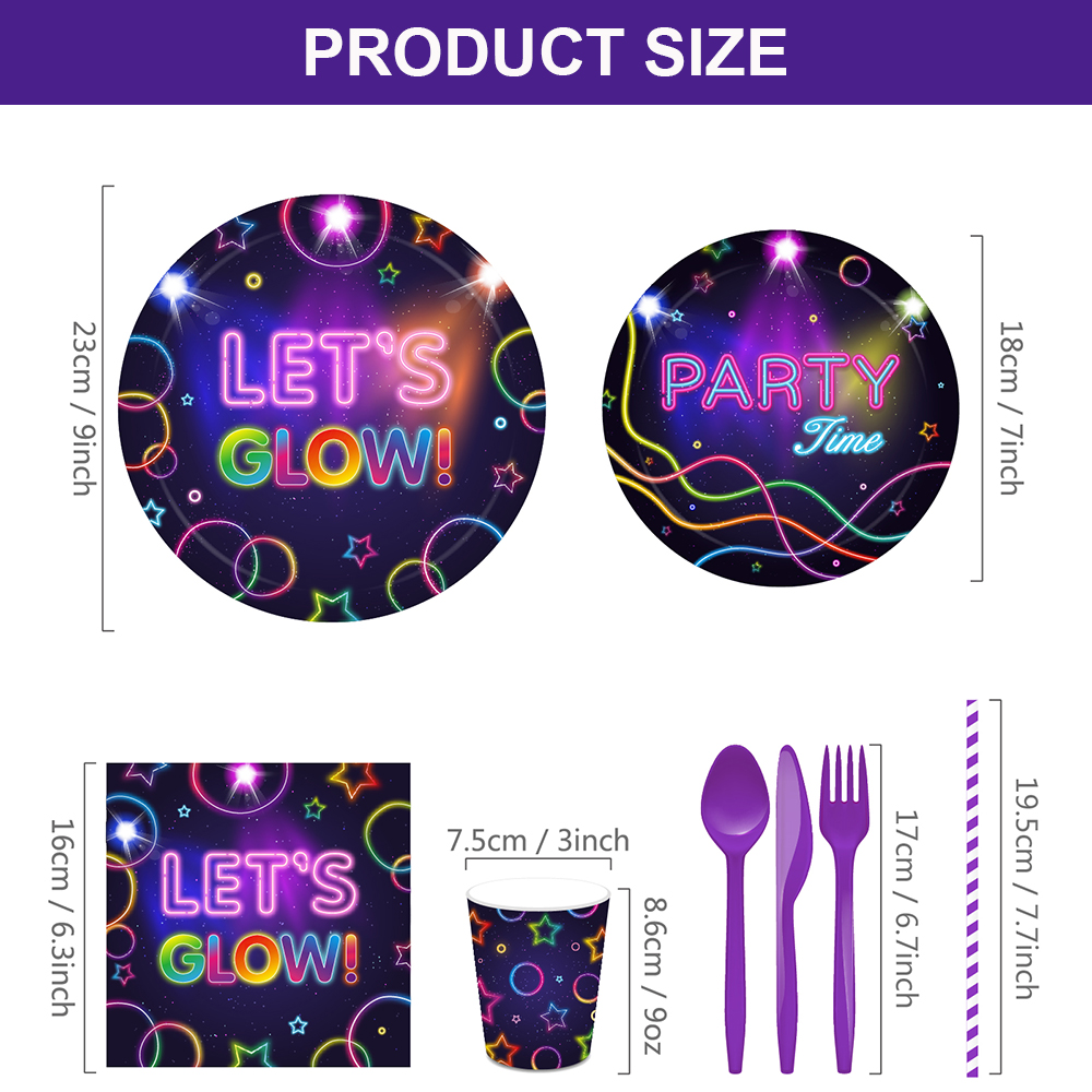 Glow Party Tablecloth Napkins  - Confetti Balloon Set のレビューと価格