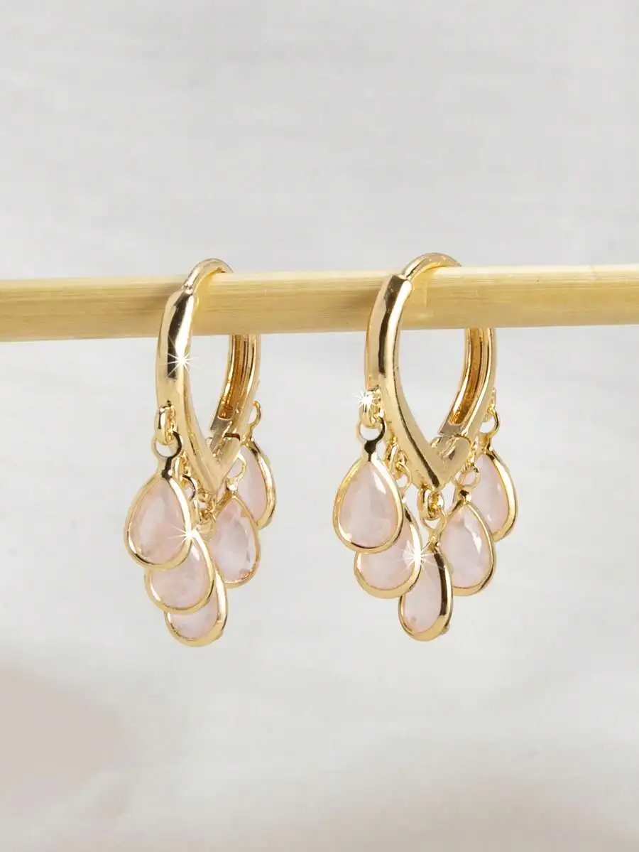 Elegant Gold Tone Teardrop Zir - Wedding Package Gold のレビューと価格