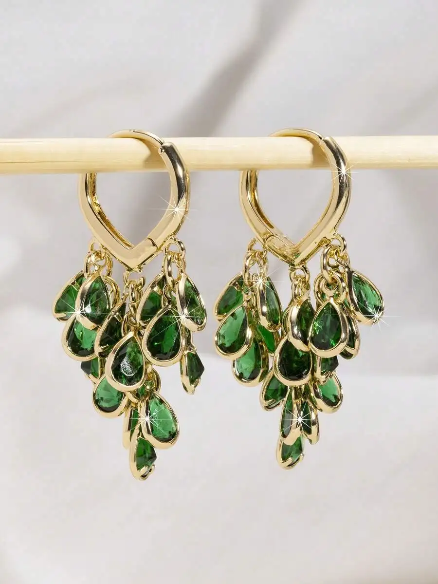 Elegant Gold Tone Teardrop Zir - Wedding Package Gold のレビューと価格